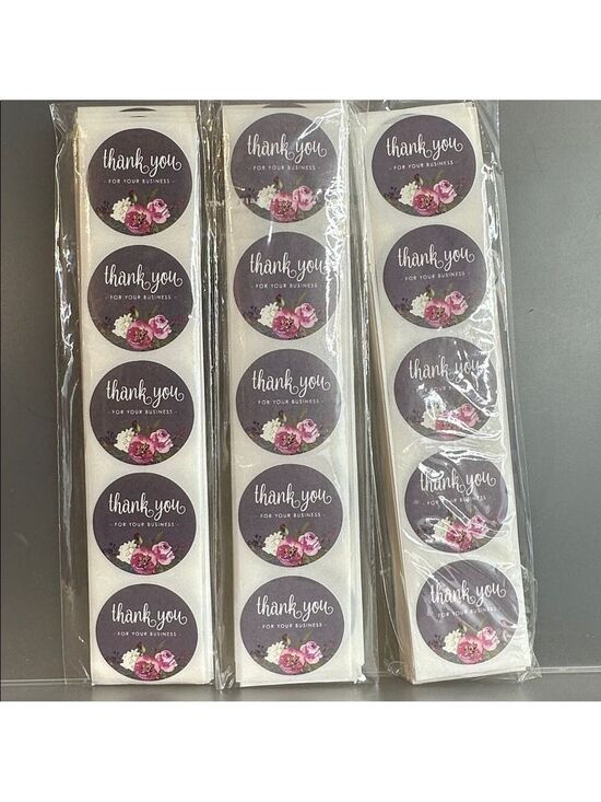 Other - 300 1 Inch Floral Thank You Stickers for Business